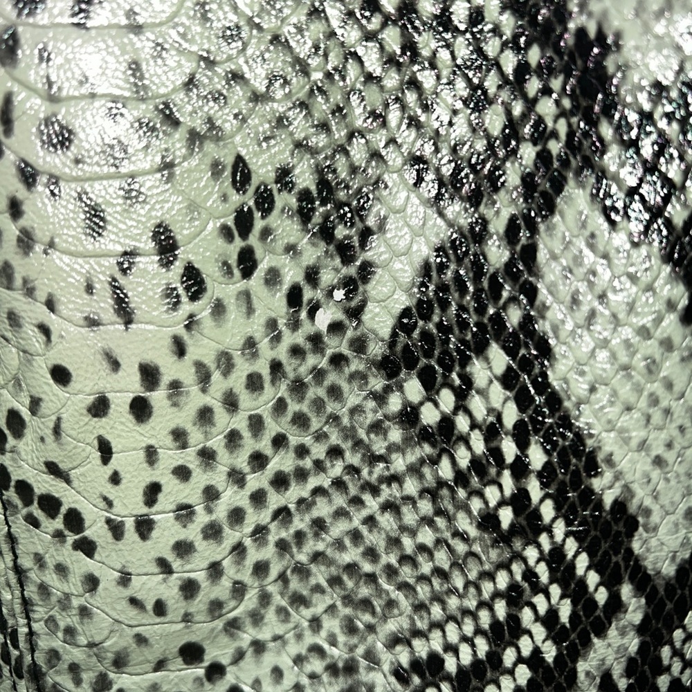 Alice + Olivia Leather Snake Embossed Mini Skirt - Picture 10 of 11